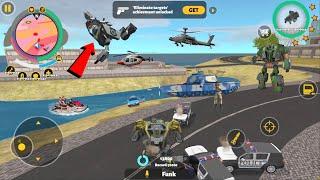 Rope Hero 3 - (Ground Assault Machine Fight Police Car Robot) Police Car Fly - Android Gameplay HD