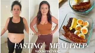 Vlog: FASTING + MEAL PREP for weight loss || GLP-1 chat || carnivore mom