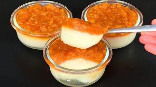 Just milk and pumpkin! The most delicious homemade dessert in 5 minutes! No baking! The trick!