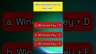 Shortcut Key to open File Explorer? | Quiz Time!