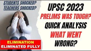 UPSC 2023 prelims paper analysis | UPSC Prelims 2023 Answer Key | UPSC Prelims Cut off Analysis