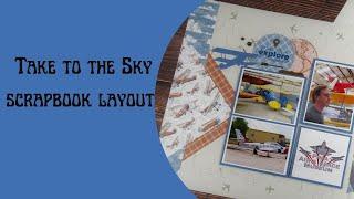 Take to the Sky Scrapbook Layout tutorial [Pixels & PaperCrafts]