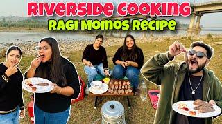 Healty & Tasty Ragi Momo Recipe  | Riverside Cooking With New Chef ‍ | Amanjass Vlogs |