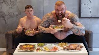 I ate Hafthor Bjornsson’s 10,000 Calorie Strongman Diet (World’s Strongest Man)