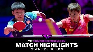 Sun Yingsha vs Wang Manyu | WS Final | WTT Champions Chongqing 2024