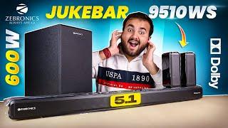 5.1 Channel 600W Dolby Home Theatre!  - ZEBRONICS Juke BAR 9510WS PRO