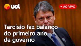  Tarcísio ao vivo: Governador de SP apresenta os resultados do primeiro ano de gestão do Estado