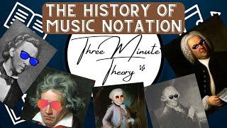 The History of Music Notation - Three Minute Theory Music History Lesson!