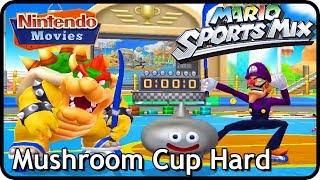 Mario Sport Mix - Sport Mix Mushroom Cup (Hard, 3 Players, Waluigi, Metal Slime and Bowser)