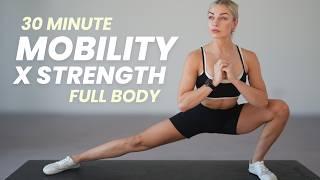 30 Min. Full Body Mobility x Strength Workout | Sweaty Power Flow | No Equipment | Follow Along