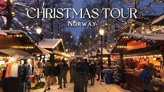  Enchanting Christmas Tour in Oslo ️ Snowy Walk to the Christmas Market