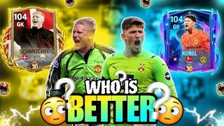 Max 104 SCHMEICHEL vs KOBEL power test  | REVIEW  | Fc mobile