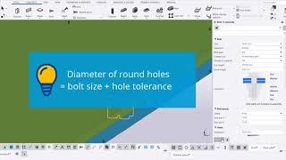 Create bolt holes in Tekla Structures