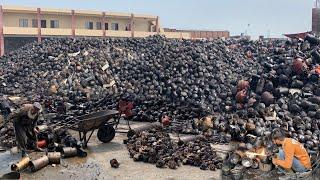 Incredible Scale! Pure Silver Extraction Process from AC Motor Compressors | How it's Made Recycling