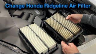 Air Filter replacement on a Honda Ridgeline, Pilot, CRV, Accord, Passport, Civic, HRV and Odyssey