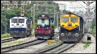 RARE EMD VISITOR Greeted by ALCO and EMD !! Indian Railways