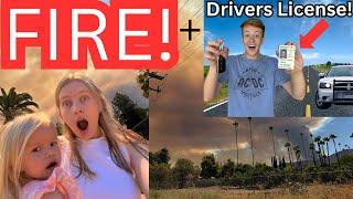 David Gets His Driver's License + CRAZY Fire!