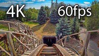 Tremors front seat on-ride 4K POV @60fps Silverwood Theme Park