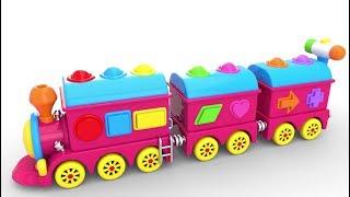 Learn Shapes with Train Toy - Shapes Videos Collection for Children