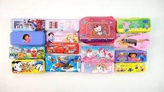 stationery collection of unicorn ,red hello kitty,doreamon ball,barbi,princess pencil box