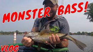 MONSTER SMALLMOUTH BASS! - VLOG fishing for BASSQUATCH with The Outdoor Conquest.