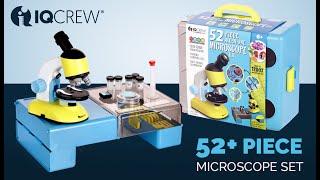 IQCREW by AmScope - 52 Piece All-in-One Kid's Starter Compound Microscope Kit