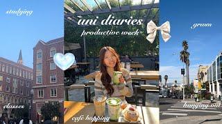 USC vlog uni diaries : new semester, first week of classes, cafe hopping, studying, friends