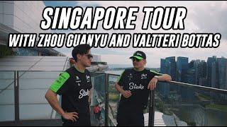 Valtteri Bottas and Zhou Guanyu take a tour of Singapore