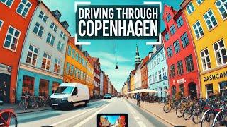 Exploring Copenhagen City Center by Car  | Dashcam Drive by Central Station & Tivoli Gardens!