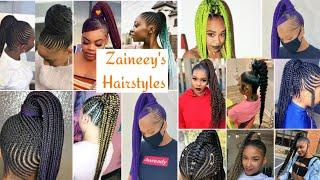 2021Best braided ponytail hairstyles|updo|Most popular African American hairstyles|Zaineey's Hairsty