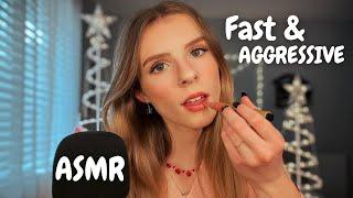 ASMR | MY EVERYDAY MAKEUP ROUTINE*fast & aggressive* (Tapping, Whispers & Mouth Sounds)