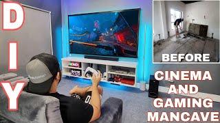 Transforming Messy Room  into my DREAM Mancave with 4K Home Theater