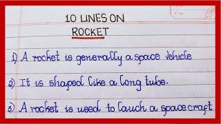 10 Lines on Rocket in English | Few Lines on Rocket