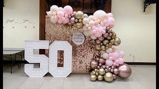 Rose Gold Shimmer Wall | Sequin wall | Birthday Decor | Balloon Garland