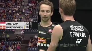 Badminton HongKong 2016   Mathias BOE Carsten MOGENSEN vs Mohammad AHSAN Rian Agung SAPUTRO