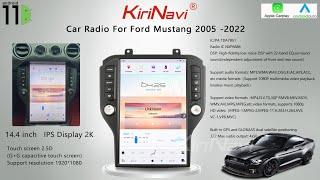 KiriNavi Android Head Unit Car Radio For Ford Mustang 2005 -2022 Carplay Vertical Tesla Style