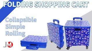 4 Wheels Folding Shopping Cart | Best shopping crate when going outdoors,Perfect Shopping Partner