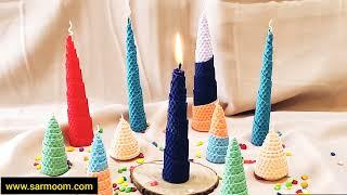 How to make conical candles? / آموزش شمع مخروطی