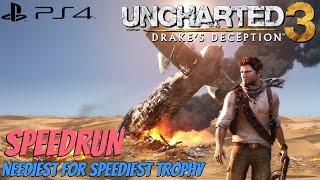 Uncharted 3 Drake's Deception PS4 - Full Speedrun Mode Walkthrough (Neediest For Speediest Trophy)