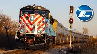 RTA Heritage Unit: Metra SD70MACH #500 at Golden Hour