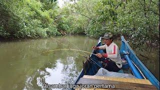 It is always busy when fishing in this small river