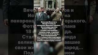 Иосиф Сталин на похоронах Максима Горького #история #историиизжизни