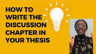 How to write the discussion chapter in a PhD thesis | PhD thesis discussion chapter