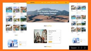 Responsive Travel Website Using HTML CSS & JavaScript | Website Using HTML & CSS