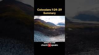 Colossians 1:24-29 Summary #christian #biblestudy #colossians #colossians1 #dailydevotion