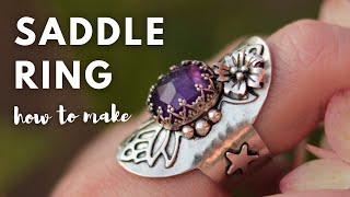 The EASIEST WAY! How to make a SADDLE ring | Ring making tutorial