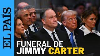 DONALD TRUMP y expresidentes en el funeral de JIMMY CARTER | EL PAÍS