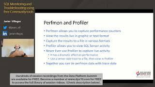 Monitoring And Troubleshooting SQL Server Environments Using Free Community Tools by Javier Villegas