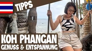 DIE BESTEN FOOD SPOTS KOH PHANGAN 2024: Strandbars, Sunset & Nachtmärkte  Thailand Vlog