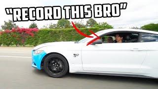 YOUNG MUSTANG OWNER TRIED TO IMPRESS HIS FRIEND BY RACING ME! LOL